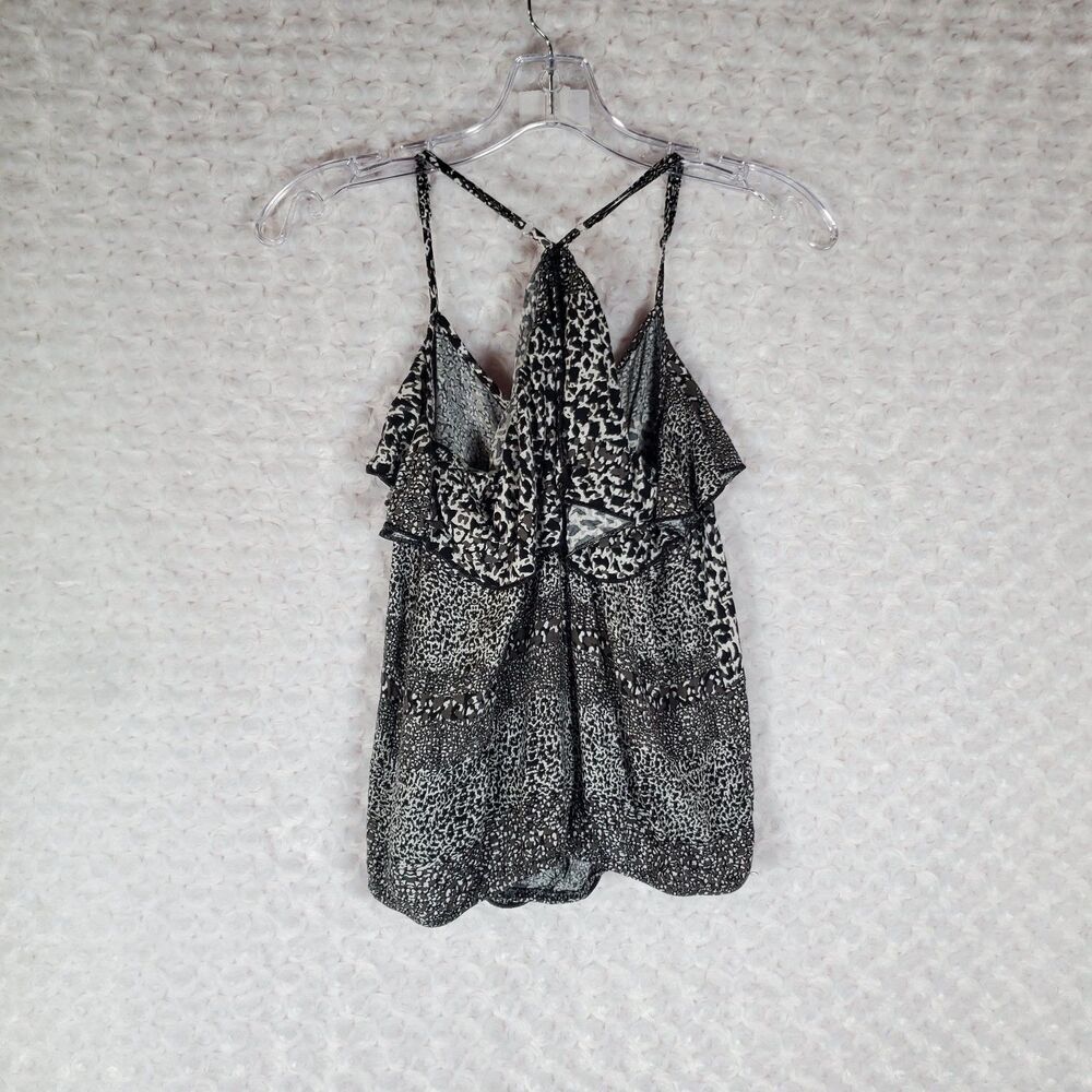 Women's Sleeveless Black White Top Size M